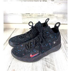 Nike Mens 9.5 Zoom KD11 Black Bright Crimson Blue JUST DO IT Lace Up Sneaker